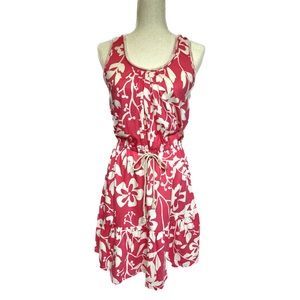 NWT Loft Pink and Ivory Sleeveless Floral Print Dress - Size XS